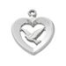 Sterling Silver Heart W/ Dove Medal