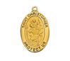 St. Christopher Gold over Sterling Medal on 20" Chain