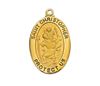 Gold/SS St. Christopher Medal on 20" Chain