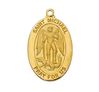 St. Michael Gold over Sterling Medal on 20" Chain
