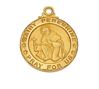 St. Peregrine Gold over Sterling Medal on 20" Chain