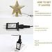 Gold Star Tree Topper with Rainbow Projector Lights - 118317