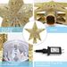 Gold Star Tree Topper with Rainbow Projector Lights - 118317