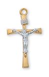 Gold/Sterling Silver Two-Tone Crucifix