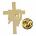 Gold and Purple Robe Cross Lapel Pin - 14258