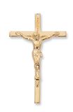 Gold Over Sterling Silver Crucifix 24" Gold Plated Chain Deluxe Gift Box Included  Dimension: 1 5/8" Long