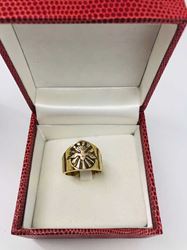 Gold over Sterling Silver Bishops Ring Made In Italy