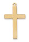 Gold over Sterling Silver Simple Cross on 20" Chain