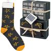 Good Friends Are Like Stars You Don't Always See Them But You Know They're Always There Box Sign & Sock Set