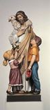 Good Shepherd with Children Statue