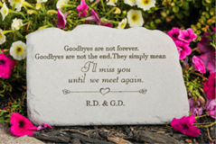 Goodbyes Are Not Forever Personalized Memorial Garden Stone