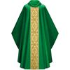 Gothic Chasuble in Green Duomo Fabric with Roll Collar