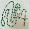 Green Crystal Rosary from Italy