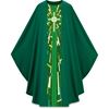 Green Gothic Chasuble with Plain Collar