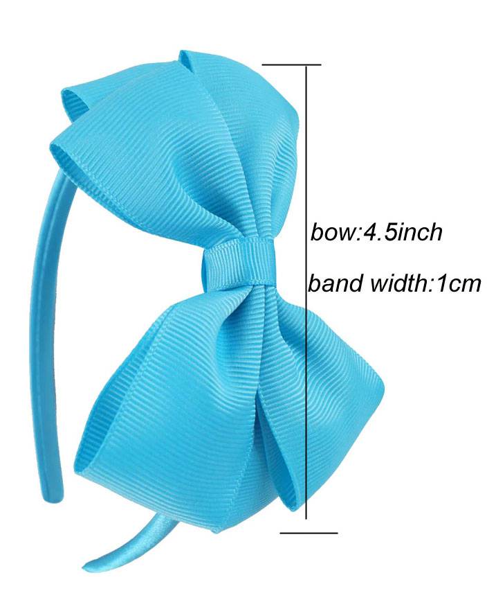 Grosgrain Turquoise Bow on Headband 