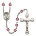 Guardian Angel with Child Patron Saint Rosary, Scalloped Crucifix