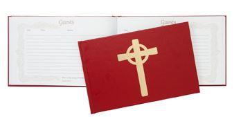 Guest Book Red 112 Pages 9.5"X 6" 