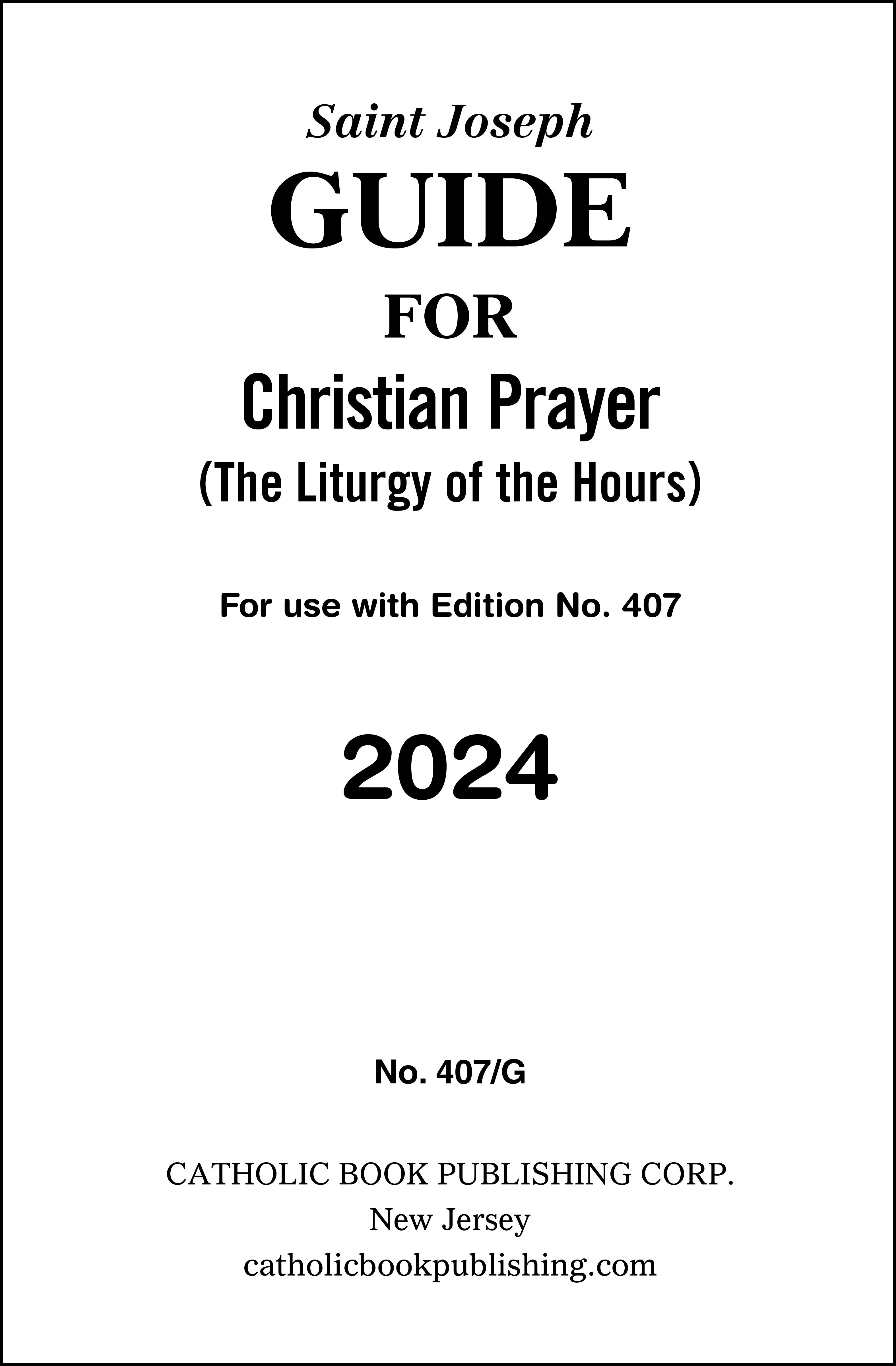 Christian Prayer Guide For 2024 (Large Type)