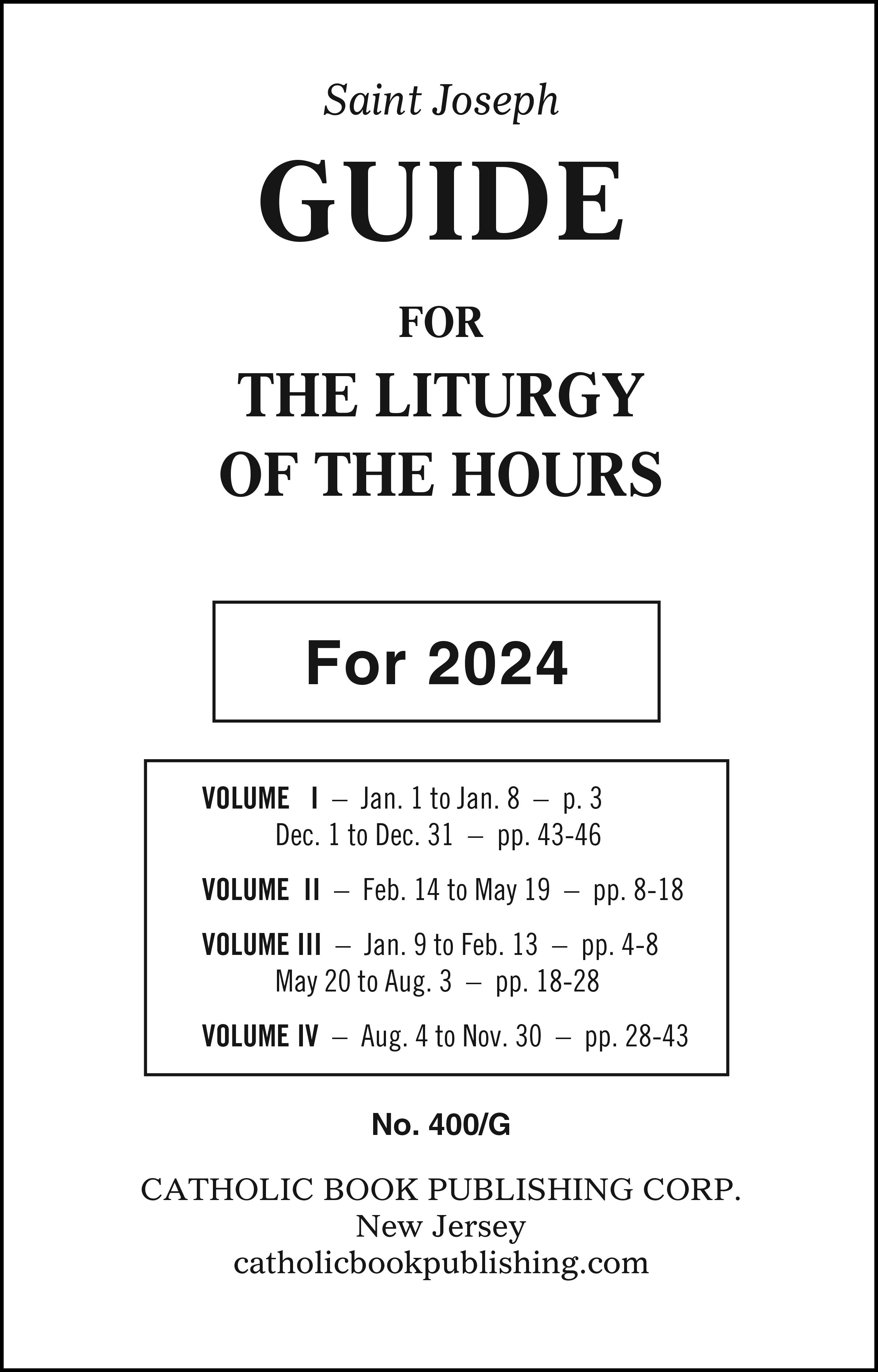 Liturgy Of The Hours Guide For 2024