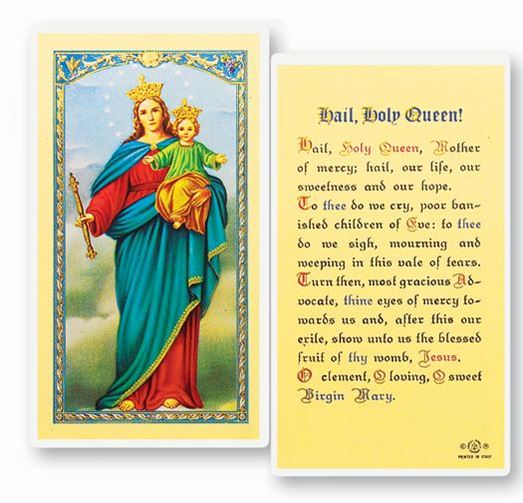 Hail Holy Queen Laminated Prayer Card