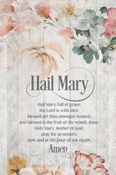 Hail Mary 6" x 9" Wall or Desk Plaque