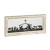 Hand Painted Nativity Scene on Screen in Wood Frame