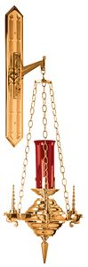 Sanctuary Wall Lamp | Hanging | 4-1/2" X 31-1/2" Backplate | Brass | Includes Chain