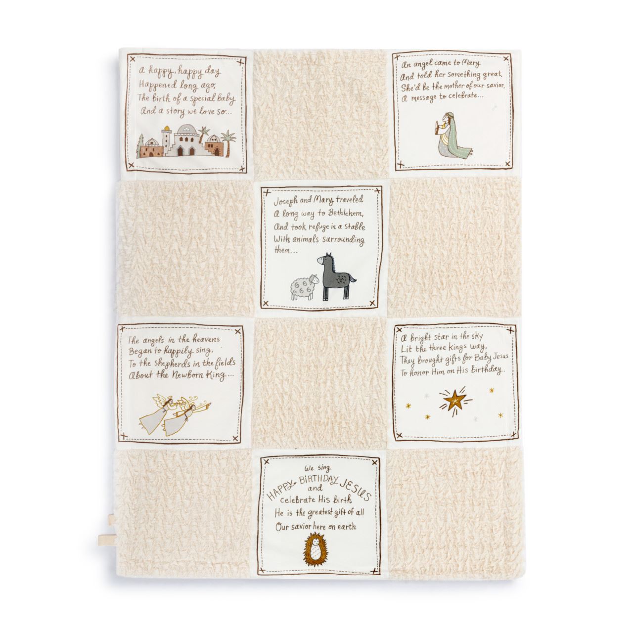 Happy Birthday Jesus Patchwork Blanket