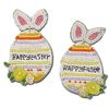 Happy Easter Egg Seed Bead Earrings - Yellow