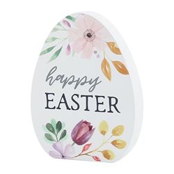 Happy Easter Egg Shaped Box Sign