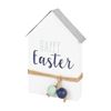 Happy Easter House Shaped Block Sign