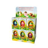 Hazelnut Chocolate Truffle Colorful Stripes Easter Egg, Individually Boxed