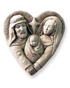 Heart of Christmas Holy Family Cast Stone Plaque
