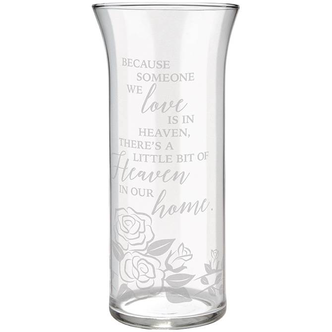 Heaven in Our Home Glass Vase