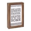 Heaven in Our Home Striped Framed Sign