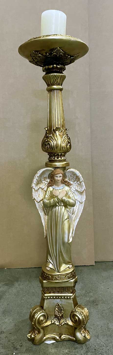 Heaven's Majesty 31" Candlestick with Angel