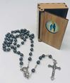 Hematite 6mm Rosary with Wooden Case
