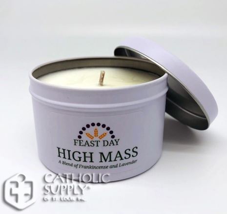High Mass Frankincense & Lavender Blend Candle in Tin