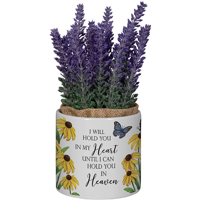 Hold You In My Heart Planter with Flowers