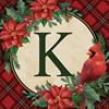 Holiday Home "K" with Cardinal Square Drink Coaster Set/4 *WHILE SUPPLIES LAST*