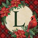 Holiday Home "L" with Cardinal Square Drink Coaster Set/4