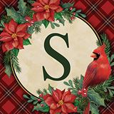 Holiday Home "S" with Cardinal Square Drink Coaster Set/4