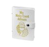 Holy Card Holder White Leatherette with Chalice on Cover