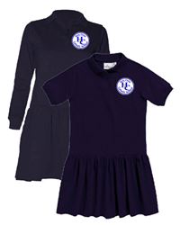 Holy Child Pre-K Navy Knit Dress w/Screenprinted Logo