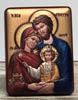 Holy Family 2.5" Standing Orthodox Icon with Wood Back