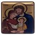 Holy Family 2.5" Standing Orthodox Icon with Wood Back