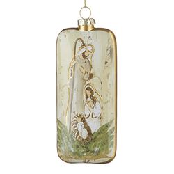 Holy Family 6" Glass Ornament