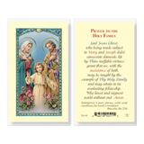 Holy Family Laminated Prayer Card