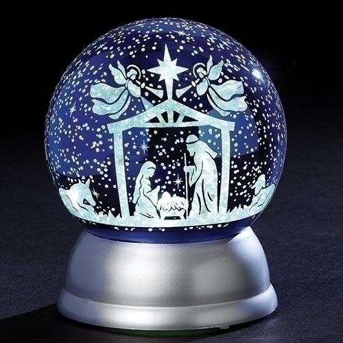 Holy Family Nativity 5.7" LED Continuous Motion Waterglobe