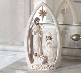 Holy Family Nativity with Wood Look
